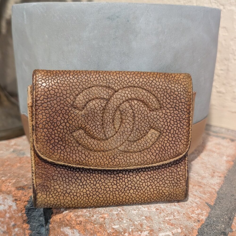 Vintage Chanel Pebbled Leather Coin Pouch – Brown | Heavily Loved, REHAB Project